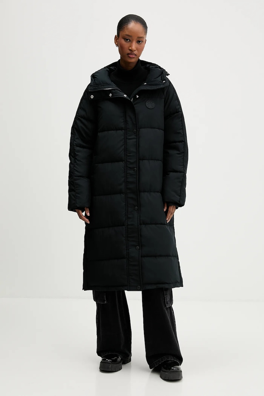 Bunda Converse černá barva, zimní, CVW5J004