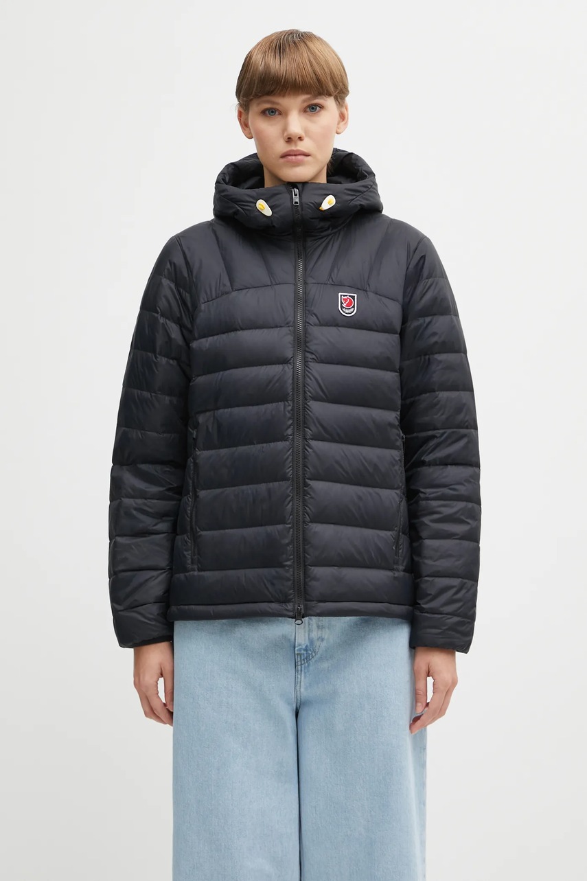 Péřová bunda Fjallraven Expedition černá barva, přechodná, F86122