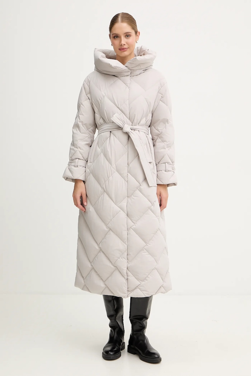 Levně Péřová bunda Hetrego JENNA béžová barva, zimní, 8P695