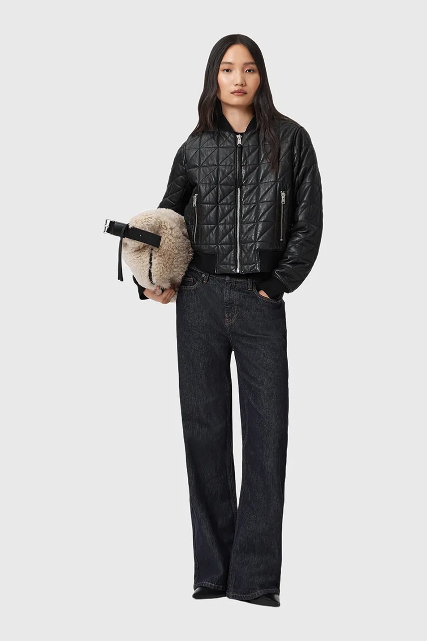 Kožená bunda bomber AllSaints CARLY (obrázek 4)