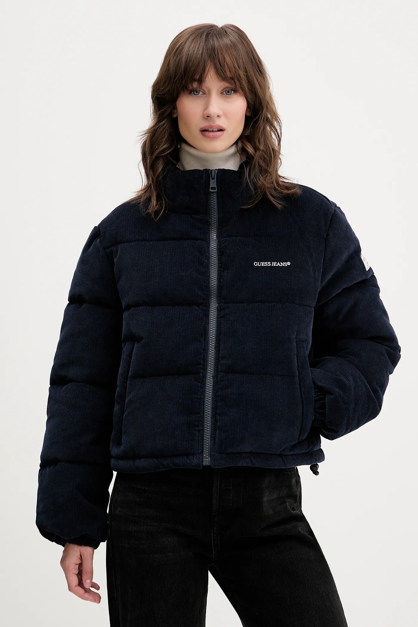 

Джинсово яке Guess Jeans в тъмносиньо зимен модел W5BL17 W2061, Тъмносин