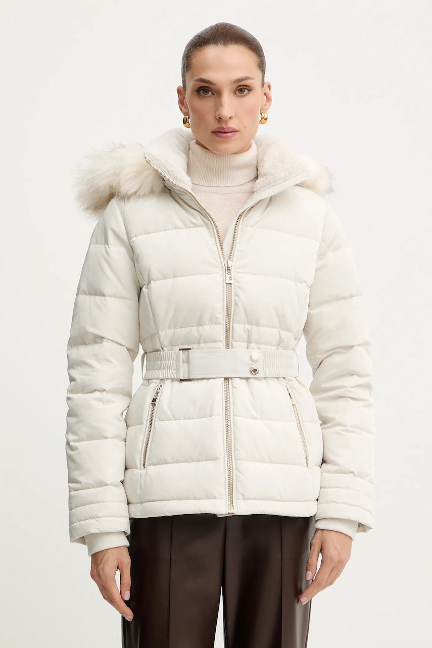 Morgan geacă de puf culoarea bej, de iarna, GAMONI