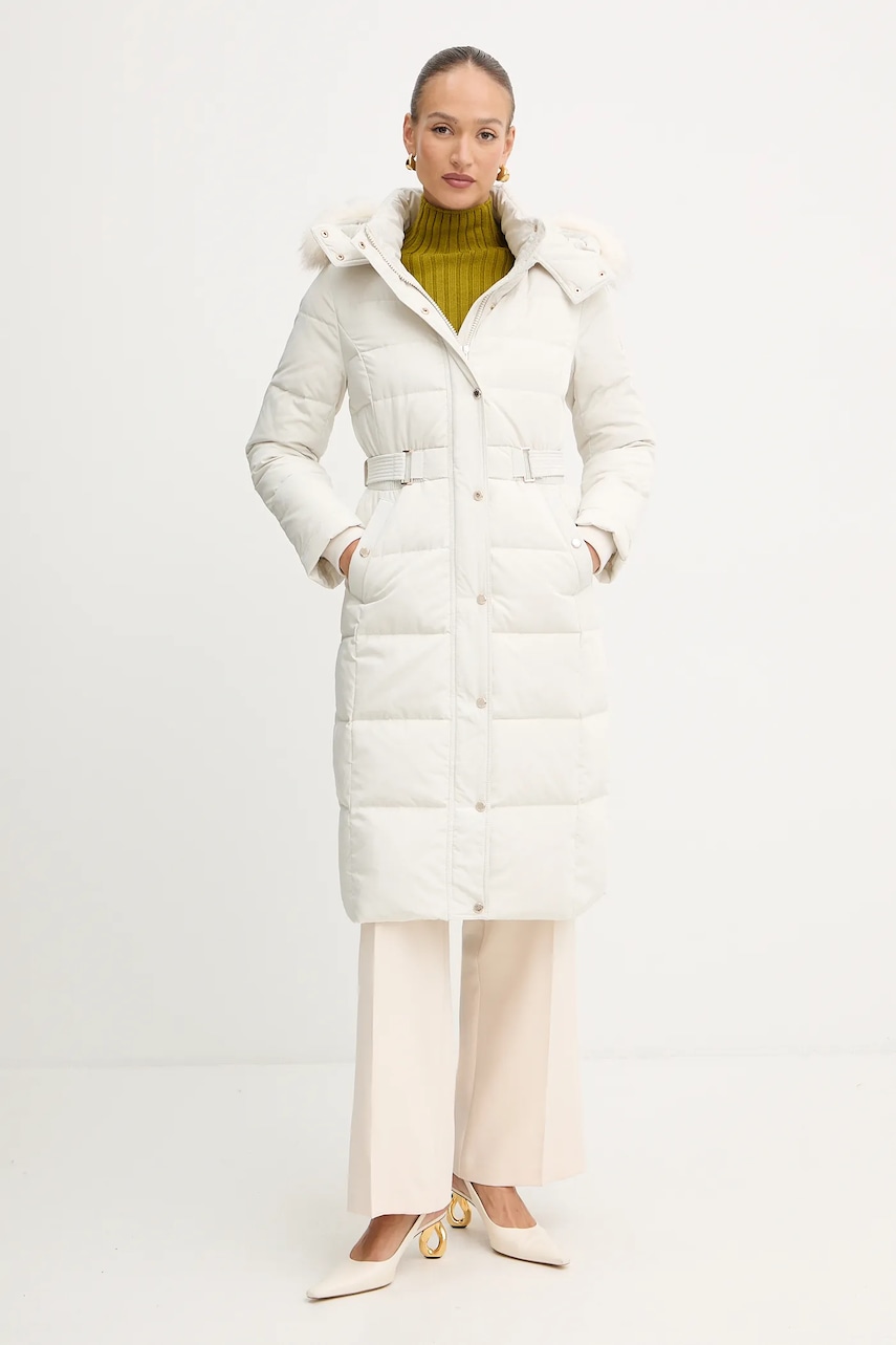 Morgan geacă de puf culoarea bej, de iarnă, GSARI