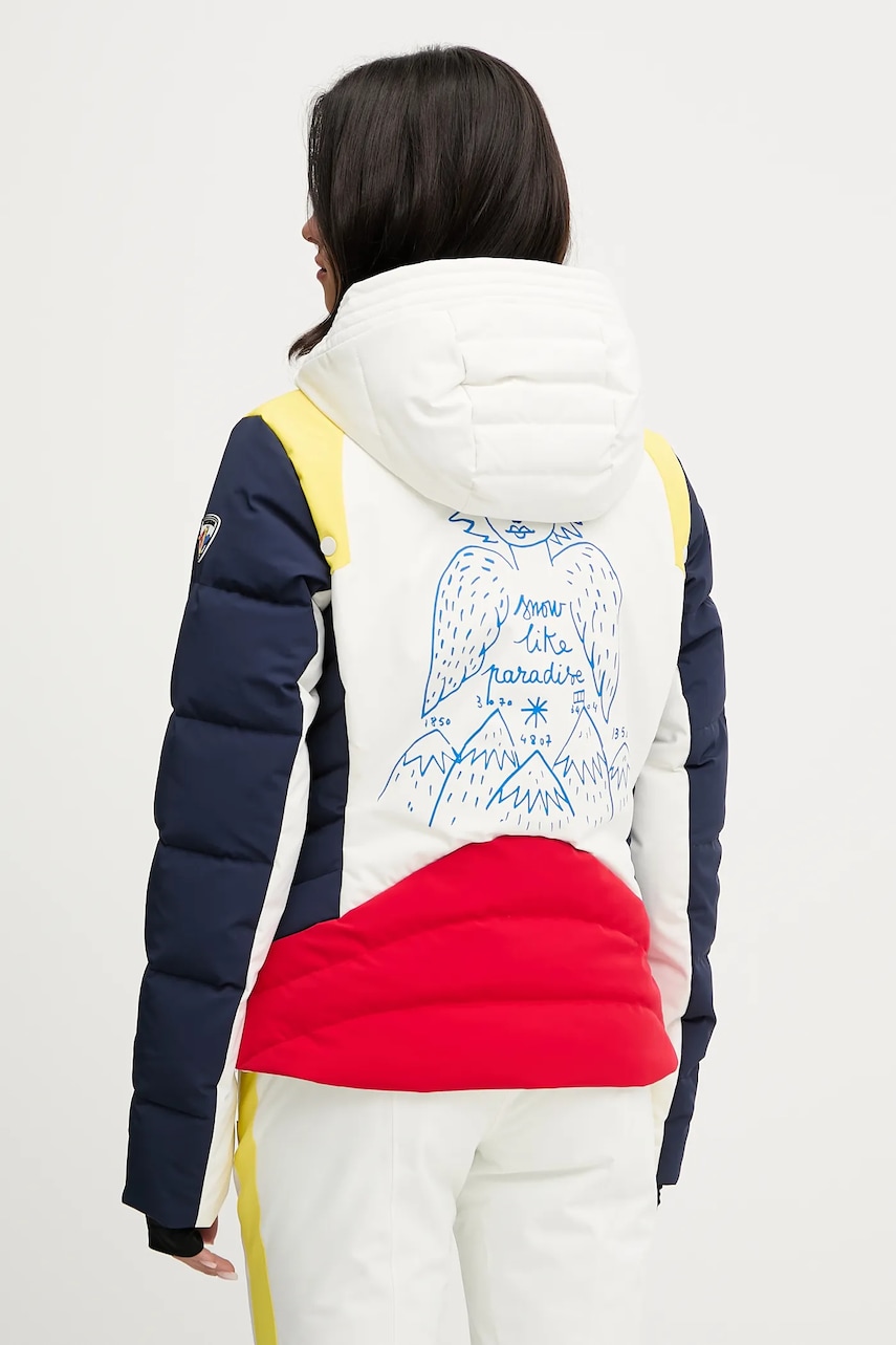 Rossignol geacă de schi din puf JCC culoarea alb, RLOWJ27