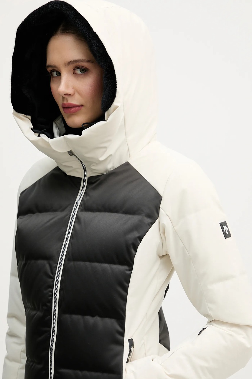 Πουπουλένιο μπουφάν για σκι Descente MARY χρώμα: μπεζ, DW5FDJ02LU φωτογραφία