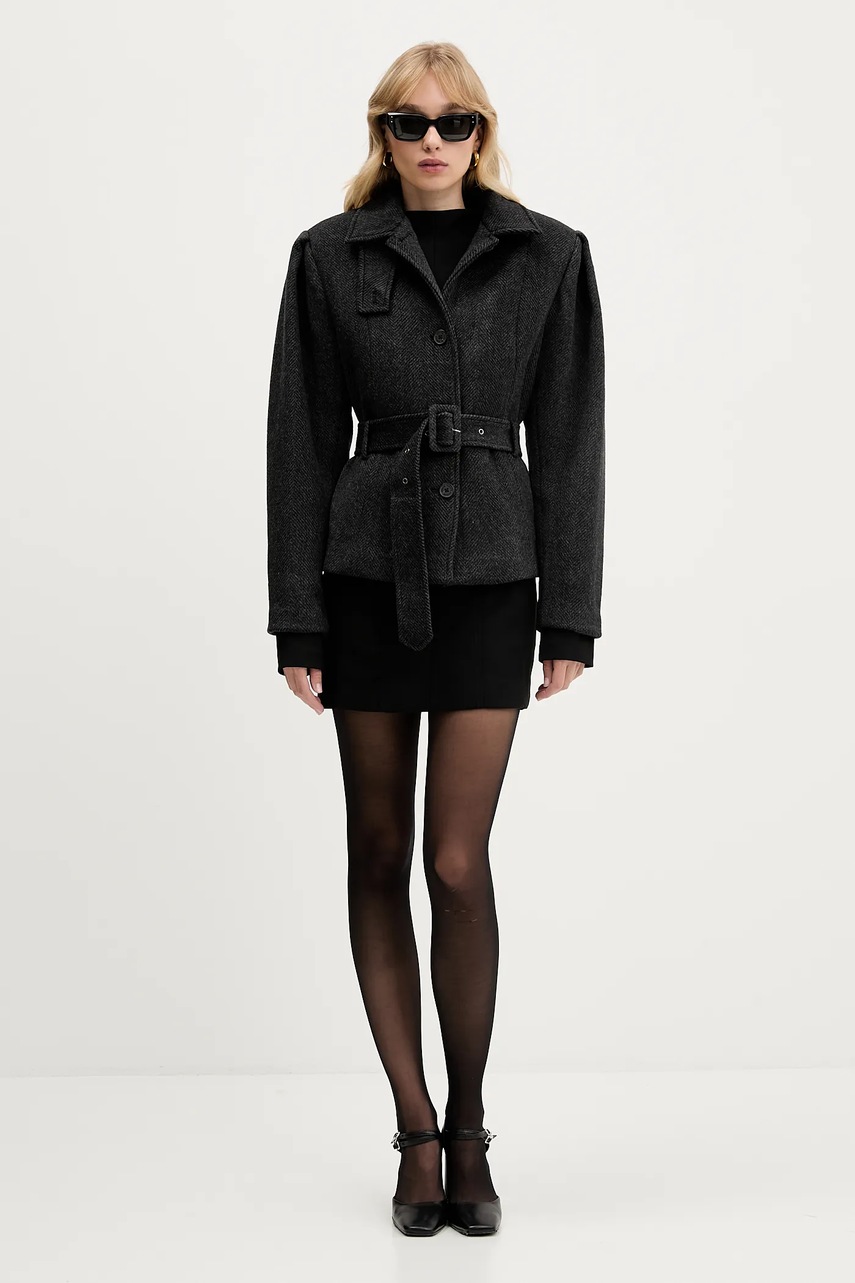 Куртка с добавлением шерсти Rotate цвет серый демисезонная 1147441205