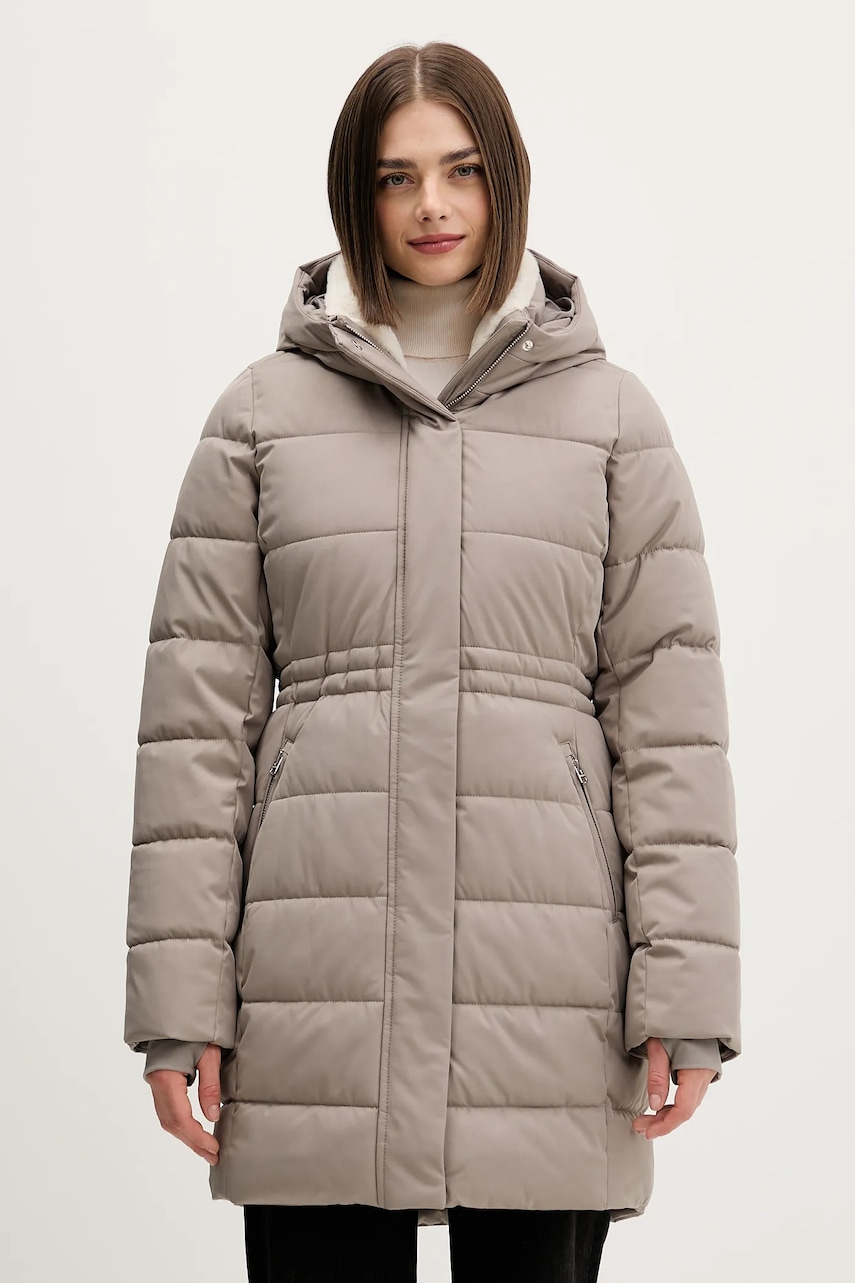 Hollister Co. geacă culoarea bej, de iarnă, KI344-5028-400