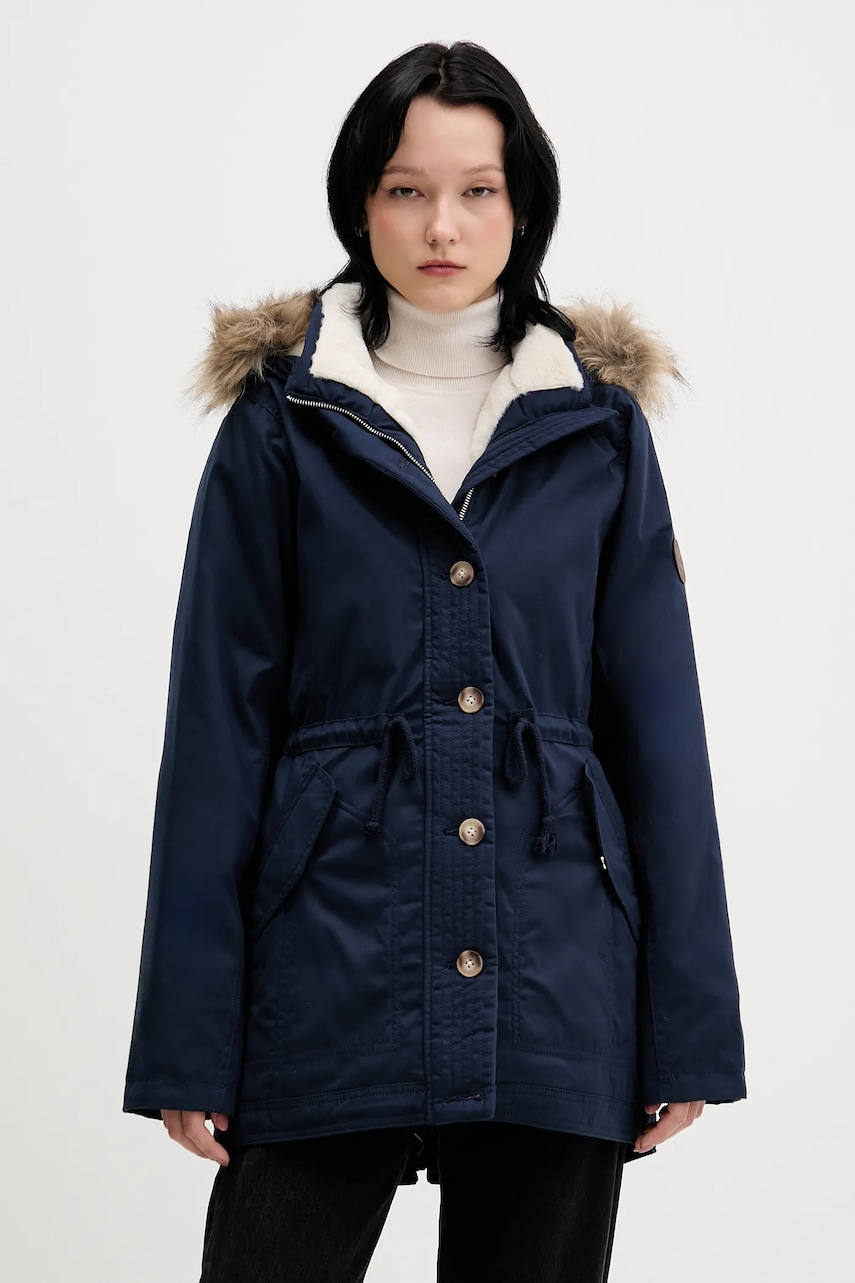 Hollister Co. geacă culoarea bleumarin, de iarnă, KI344-5053-200