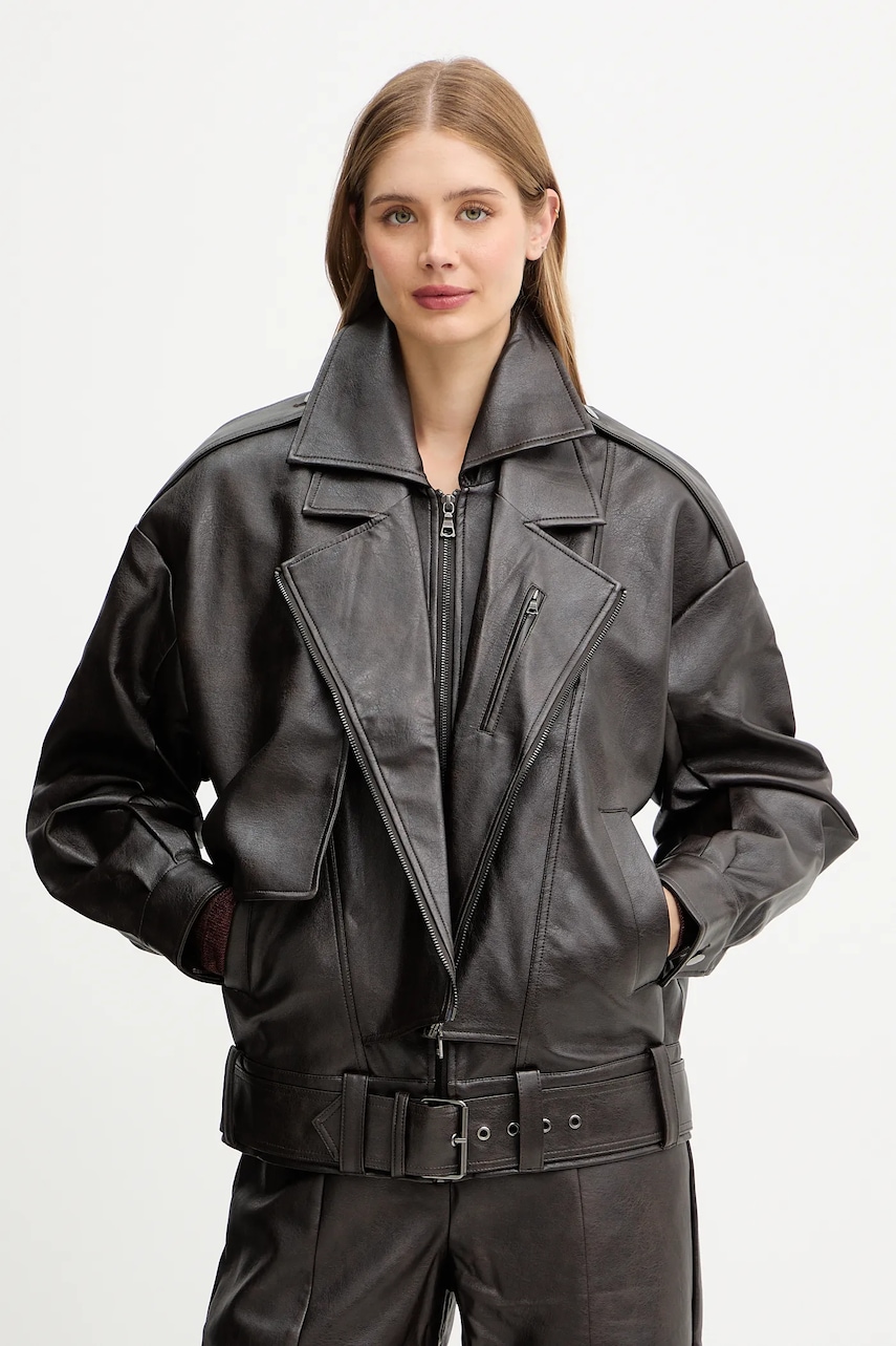 Bardot geacă ramones culoarea maro, 59633JB3