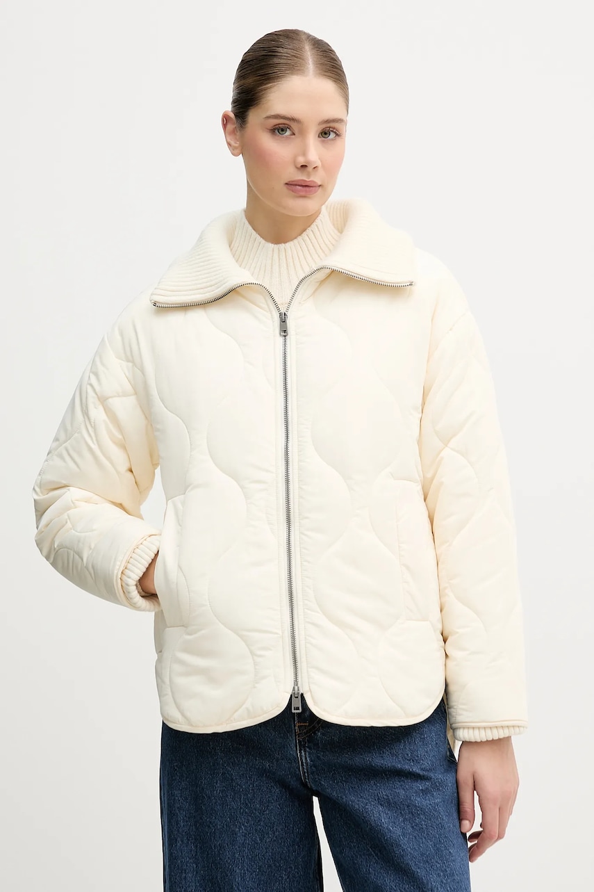 United Colors of Benetton geacă culoarea bej, de iarnă, 2R1VDN08J