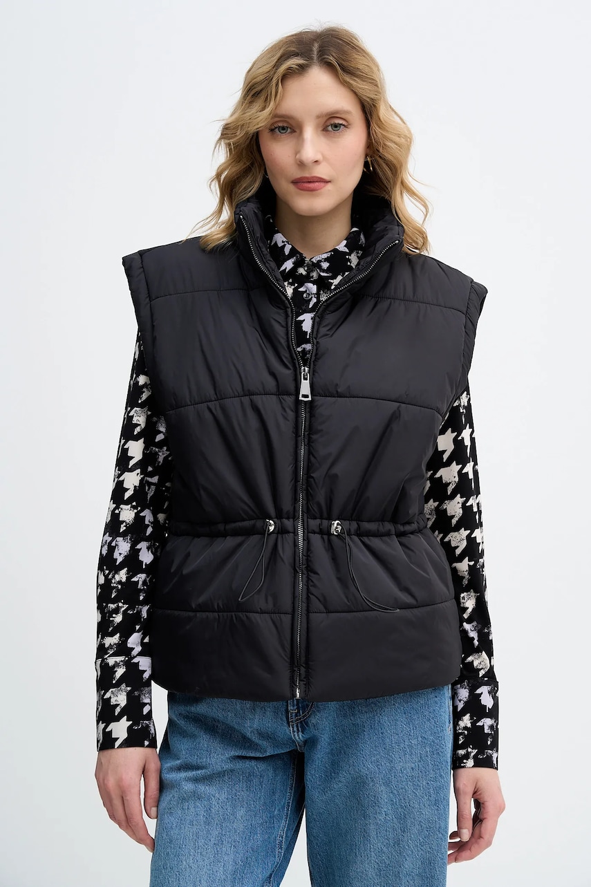 Sisley vestă culoarea negru, de tranziție, 6G6HW800Y