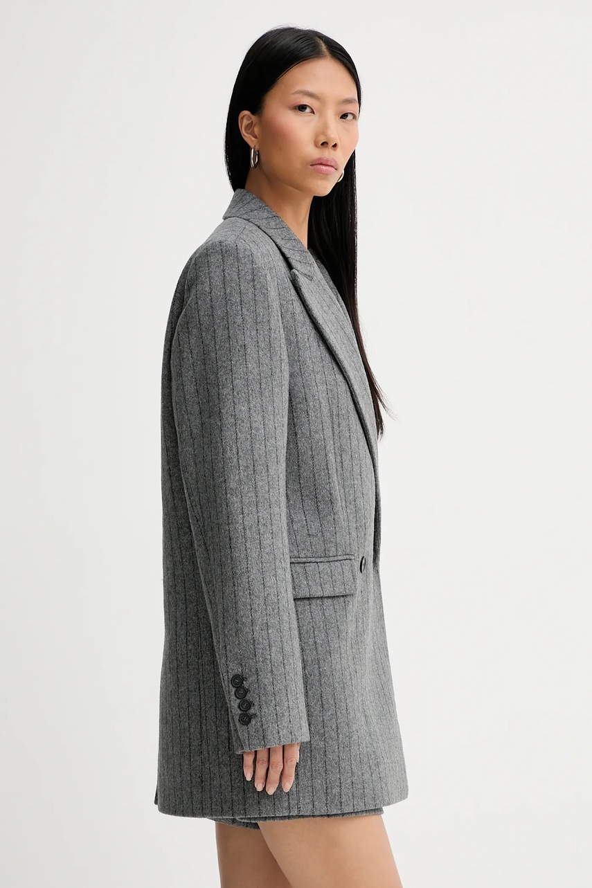 Παλτό με προσθήκη μαλλιού IRO WM07NIMI χρώμα: γκρι, NIMI φωτογραφία