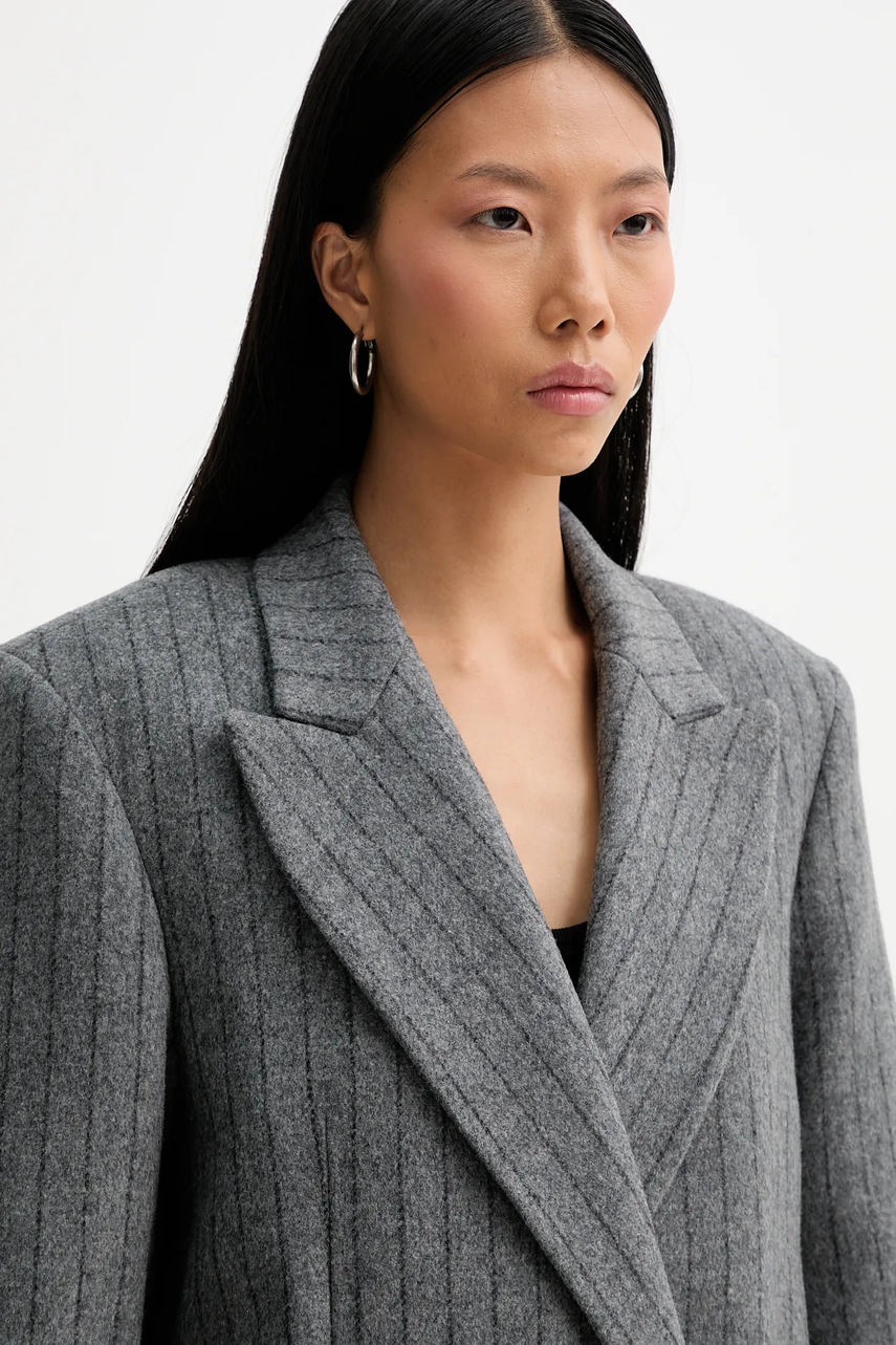 Παλτό με προσθήκη μαλλιού IRO WM07NIMI χρώμα: γκρι, NIMI φωτογραφία