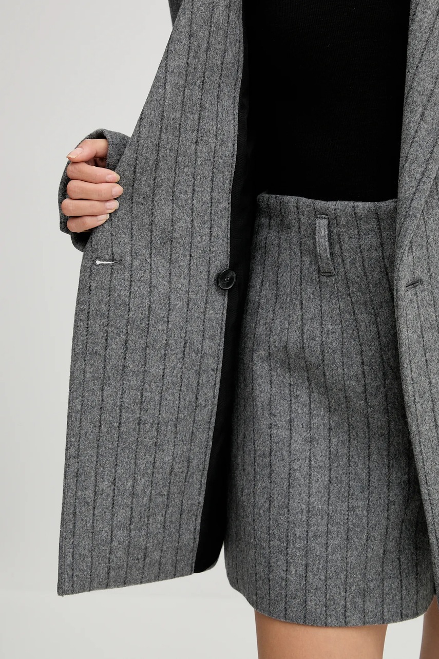 Παλτό με προσθήκη μαλλιού IRO WM07NIMI χρώμα: γκρι, NIMI φωτογραφία