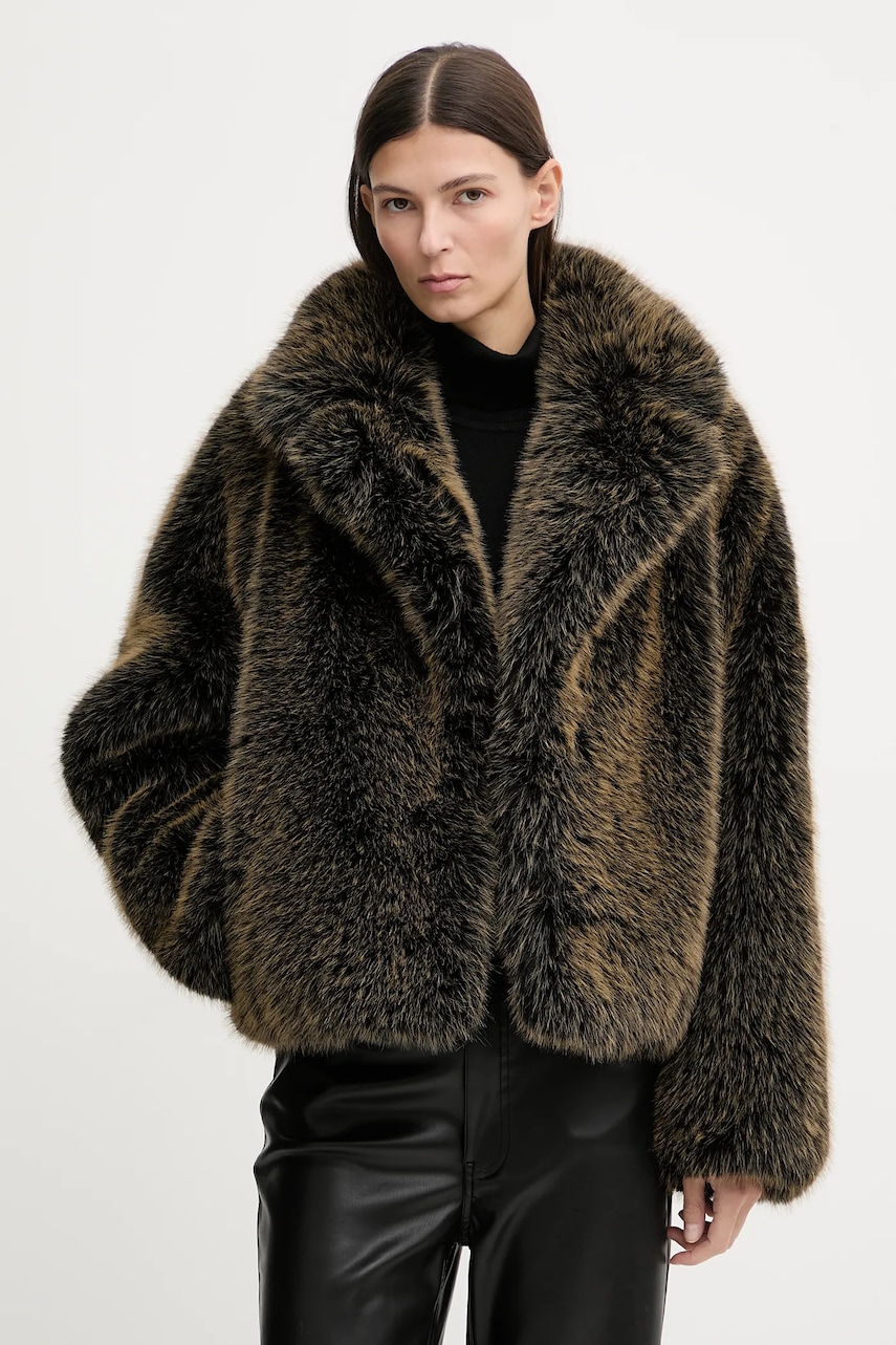 Stand Studio palton India culoarea negru, 66611-9426