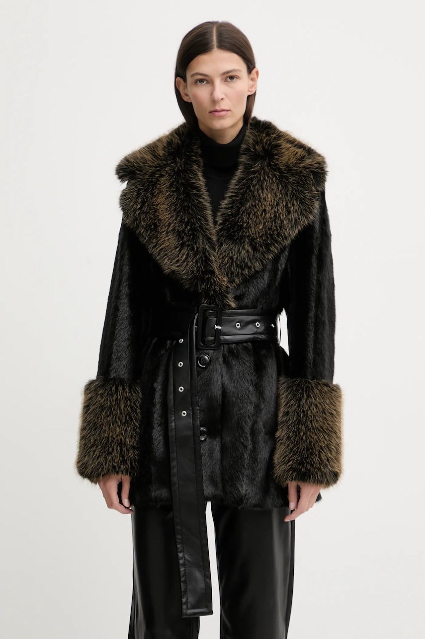 Stand Studio palton Fae culoarea negru, 66609-9890