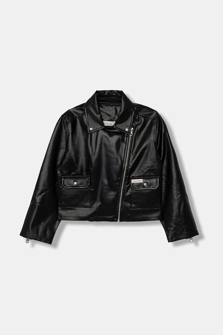 Детская косуха Calvin Klein Jeans цвет чёрный IG0IG02982 Детская косуха Calvin Klein Jeans цвет чёрный IG0IG02982