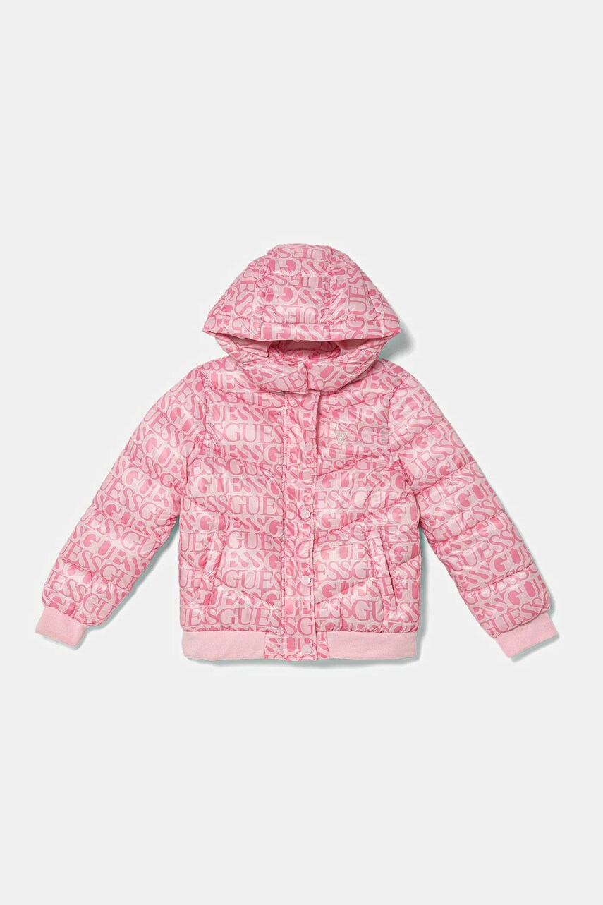 Levně Dětská bunda Guess růžová barva, J5YL02 WEGY0