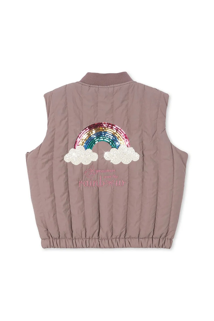 Konges Sløjd vestă copii JUNO SEQUIN VEST culoarea roz, KS104077