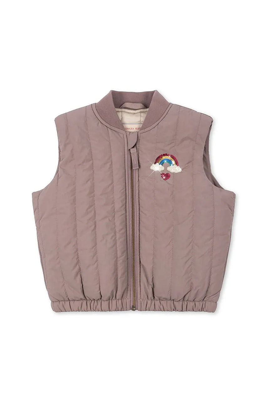 Детская безрукавка Konges Sløjd JUNO SEQUIN VEST цвет розовый KS104077