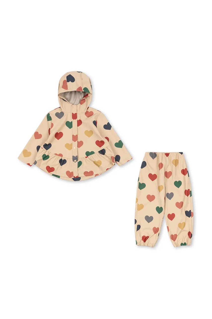 Детский противодождевой комплект Konges Sløjd FAIRE RAIN SET цвет бежевый KS103463