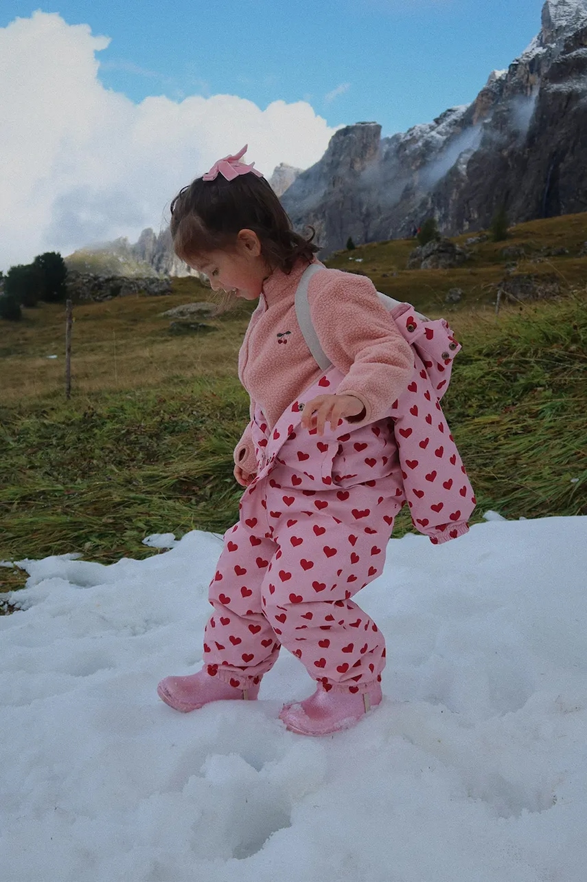 Konges Sløjd salopetă copii NOHR SNOWSUIT PRINT culoarea roz, KS103517