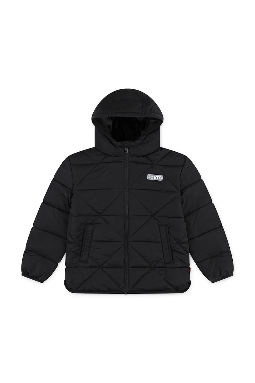 Levi\'s geacă copii A LINE MDWT PUFFER culoarea negru, 3EN638