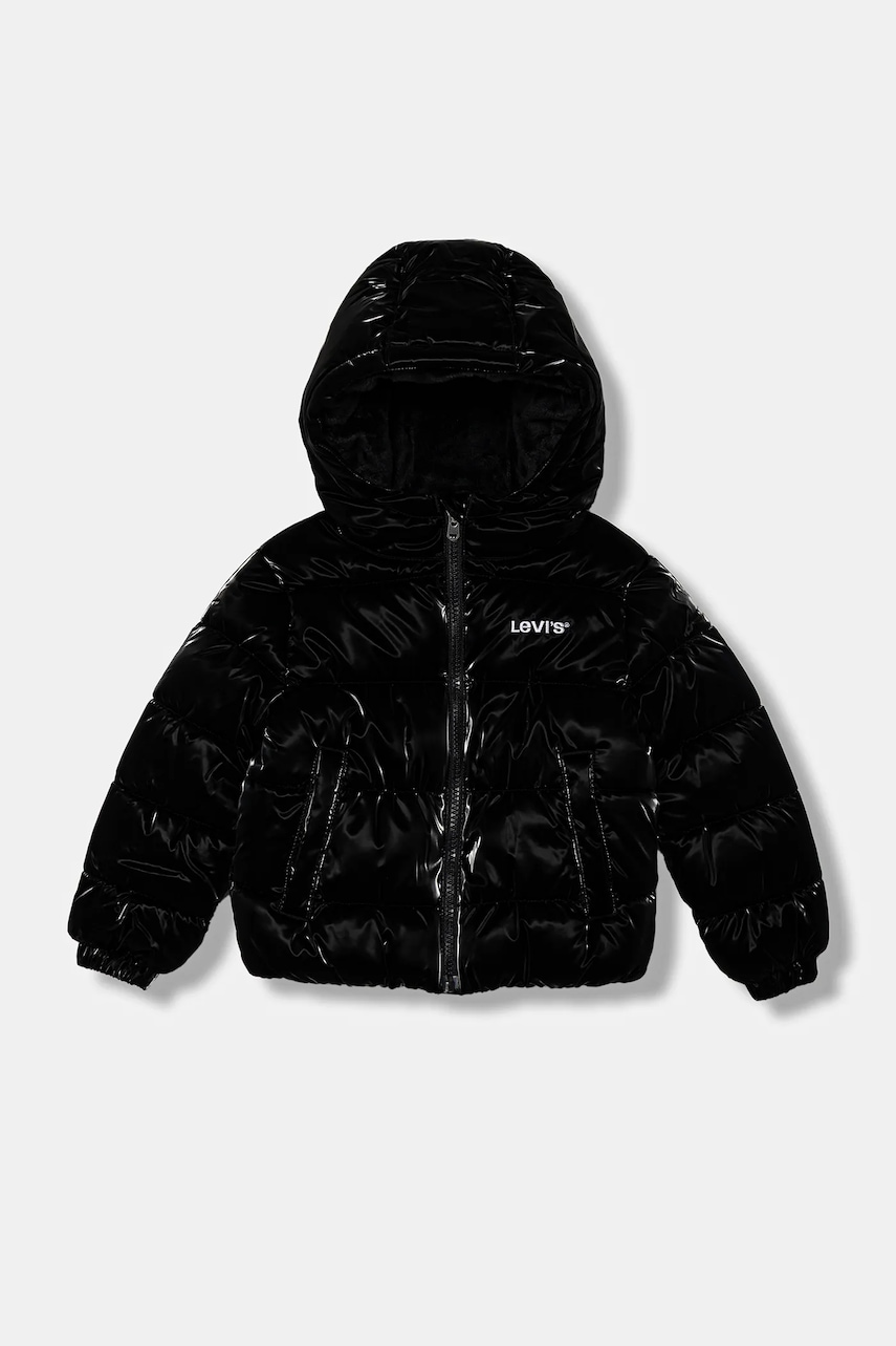 Levně Bunda Levi's SHINY HVWT PUFFER černá barva, 3EN640
