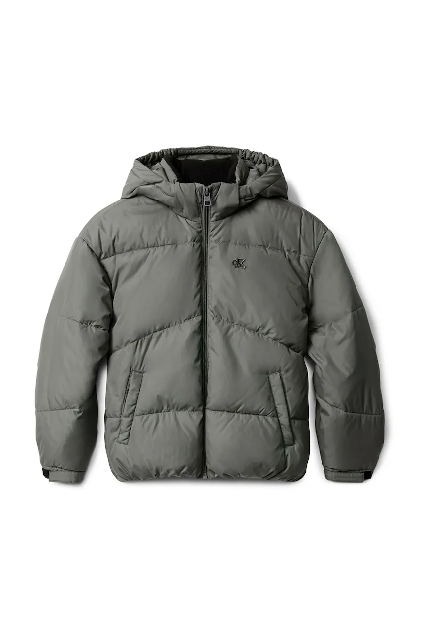 Детская куртка Calvin Klein Jeans цвет серый IG0IG02056 Детская куртка Calvin Klein Jeans цвет серый IG0IG02056