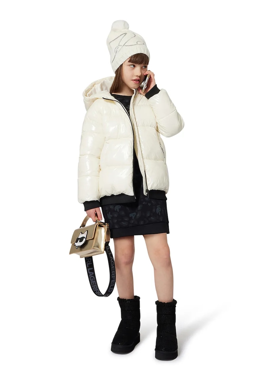 Karl Lagerfeld geacă copii culoarea alb, Z30599