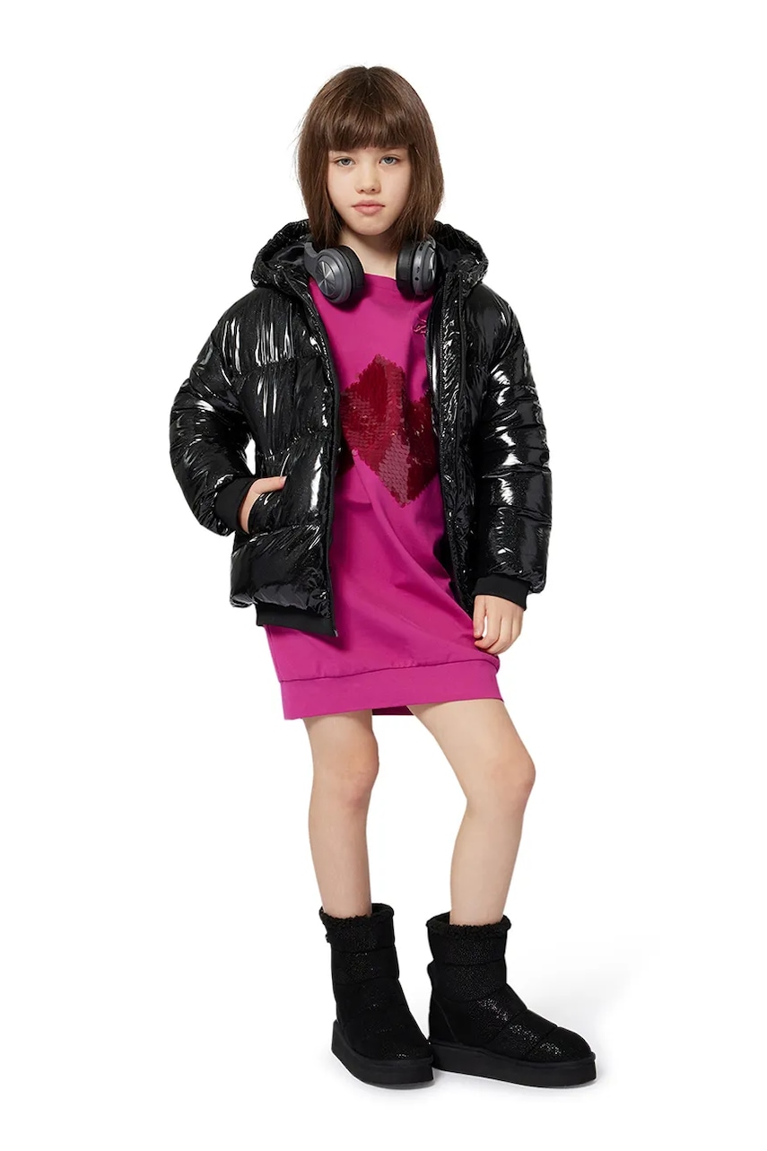 Karl Lagerfeld geacă copii culoarea negru, Z30599