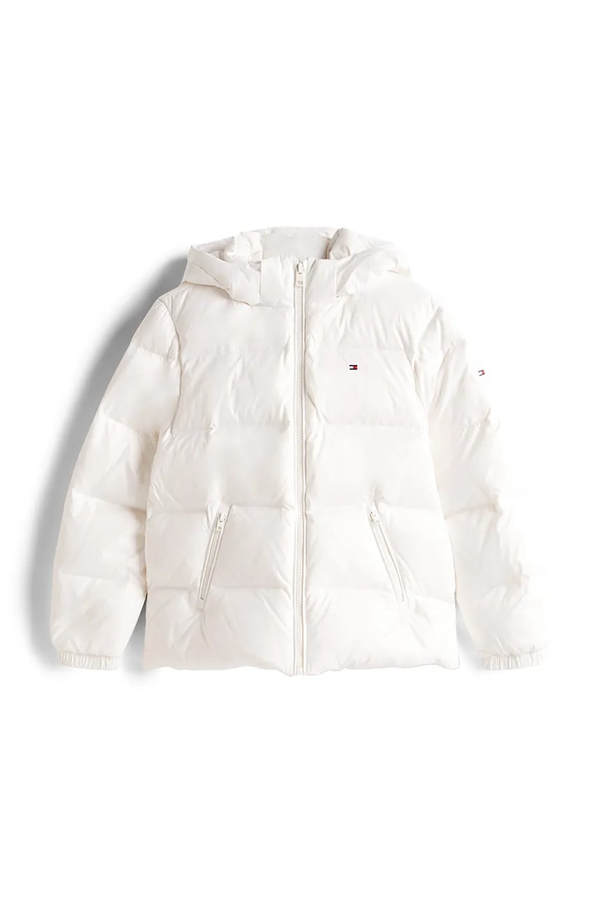 Детская пуховая куртка Tommy Hilfiger цвет белый KG0KG08758 Детская пуховая куртка Tommy Hilfiger цвет белый KG0KG08758