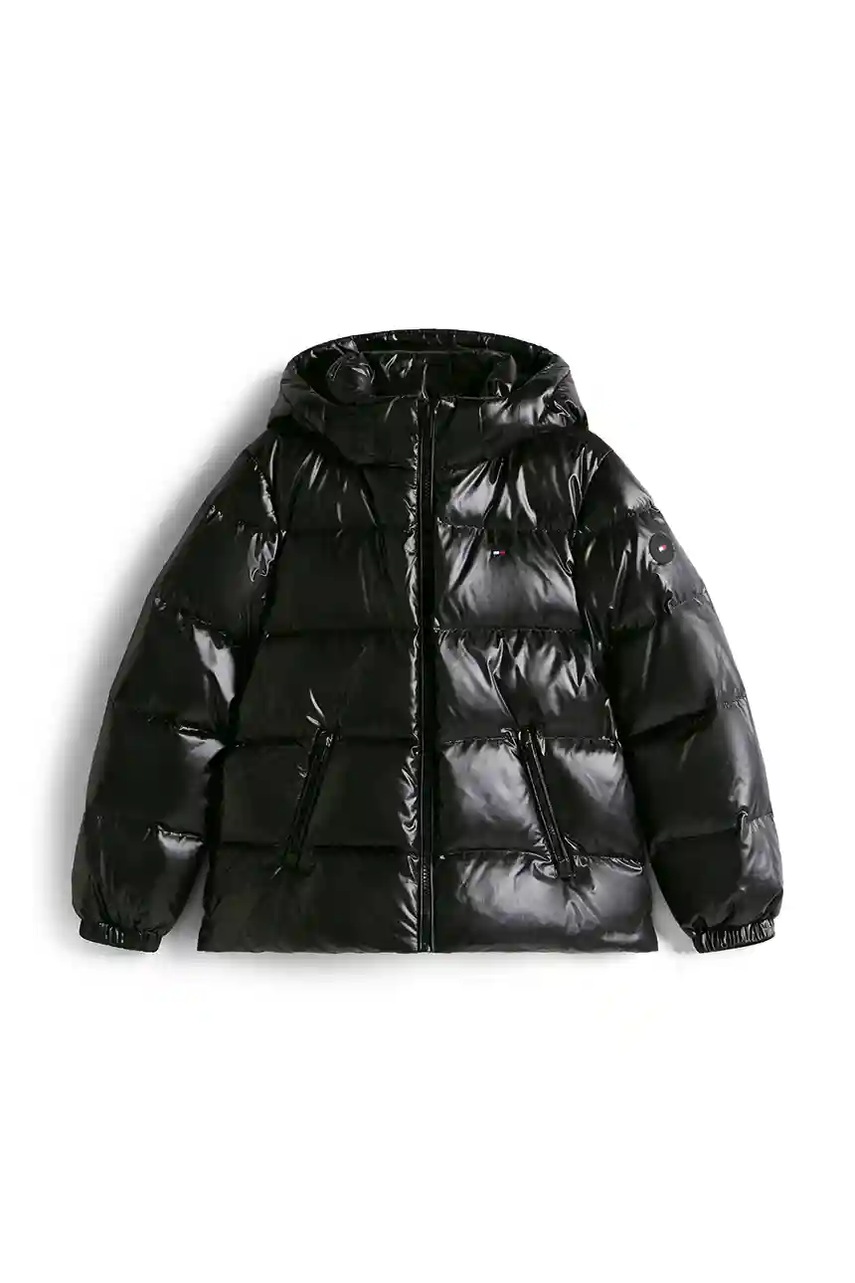 Детская пуховая куртка Tommy Hilfiger цвет чёрный KG0KG08758