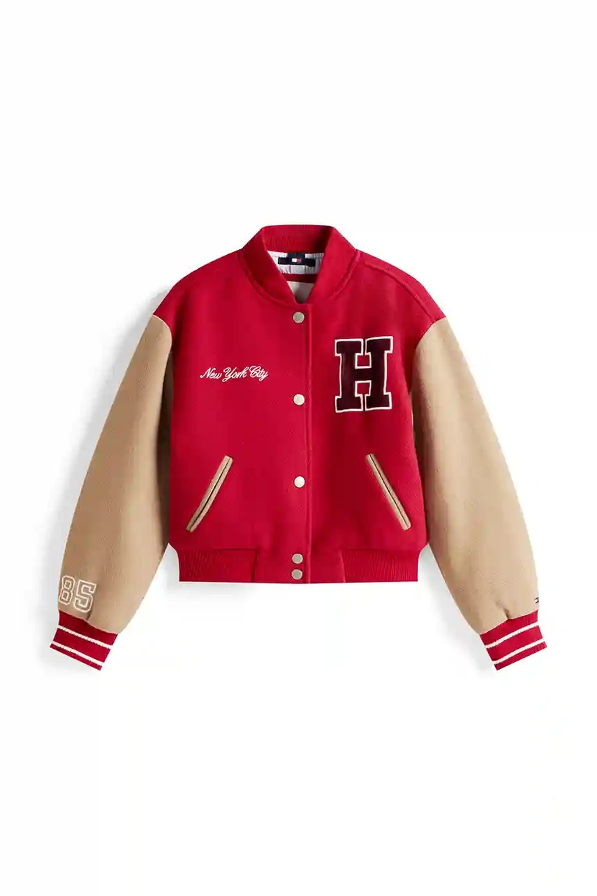 Куртка-бомбер с добавлением шерсти Tommy Hilfiger цвет красный KG0KG08859