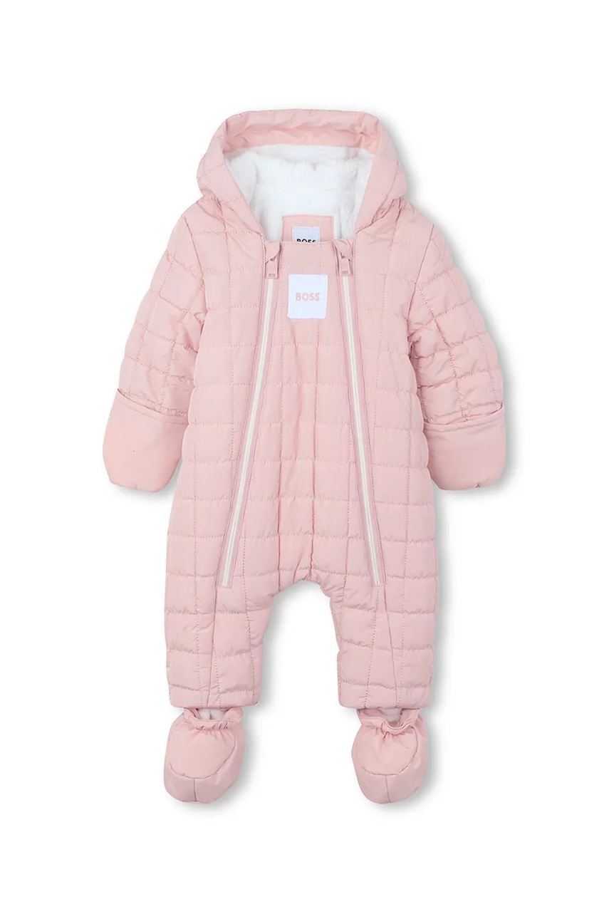 BOSS combinezon bebe culoarea portocaliu, J52497