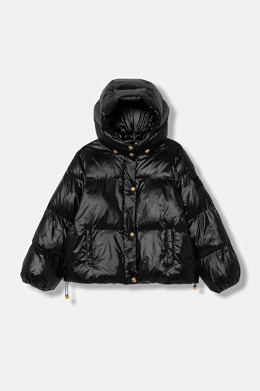 Elisabetta Franchi geacă copii culoarea negru, EFGB133.C.NY065
