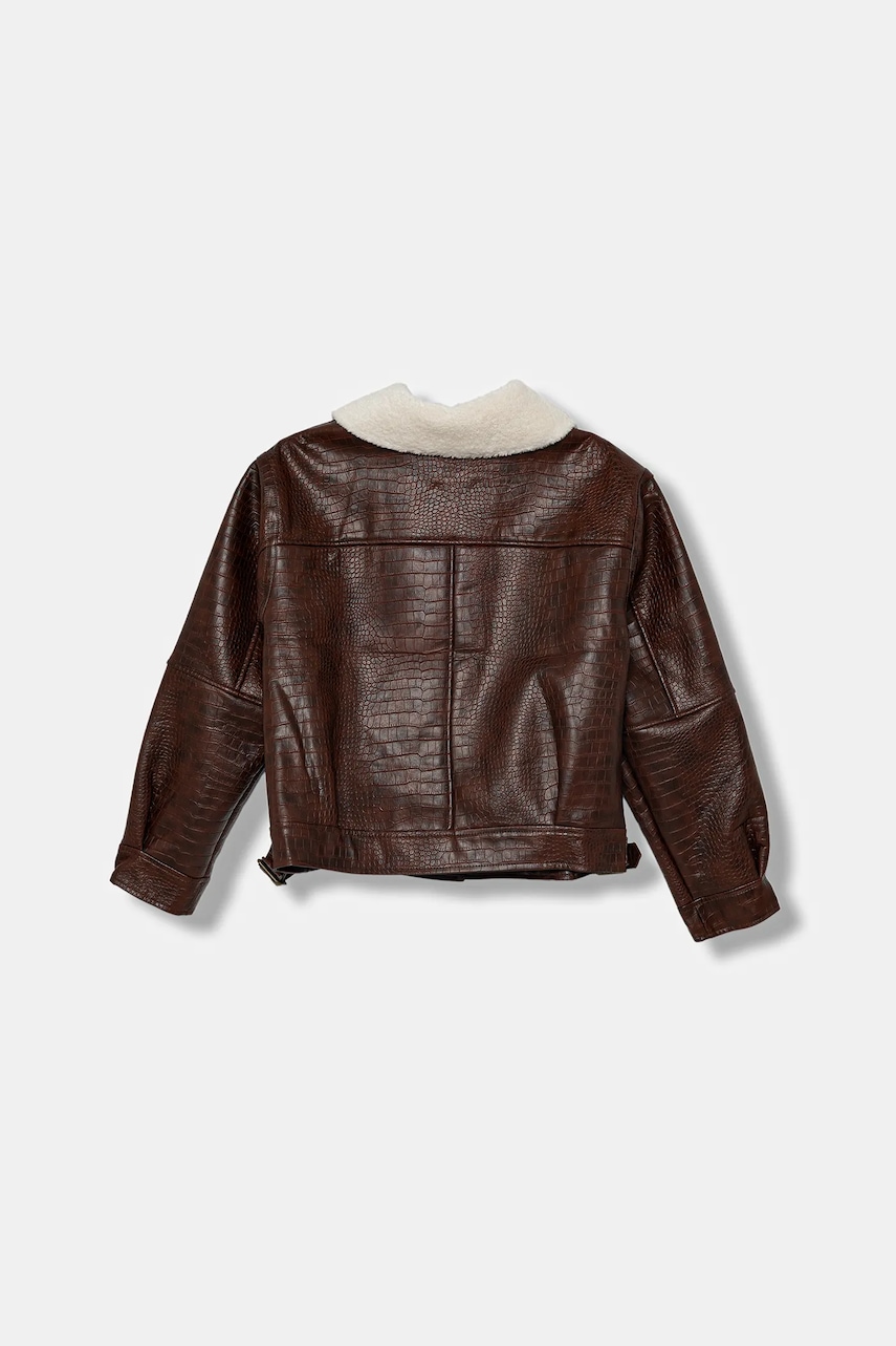 Детская куртка Pinko цвет коричневый KFGB005.C.PE016 Детская куртка Pinko цвет коричневый KFGB005.C.PE016