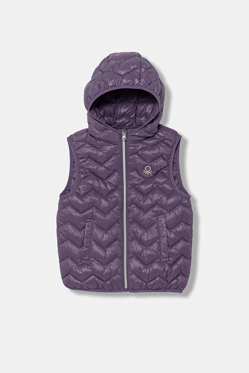 United Colors of Benetton vestă copii culoarea violet, 21INCJ00Q
