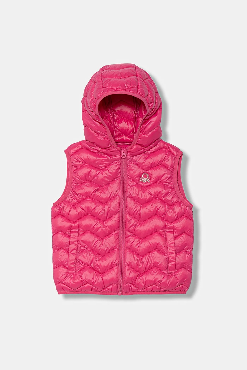 United Colors of Benetton vestă copii culoarea roz, 21INGJ00H
