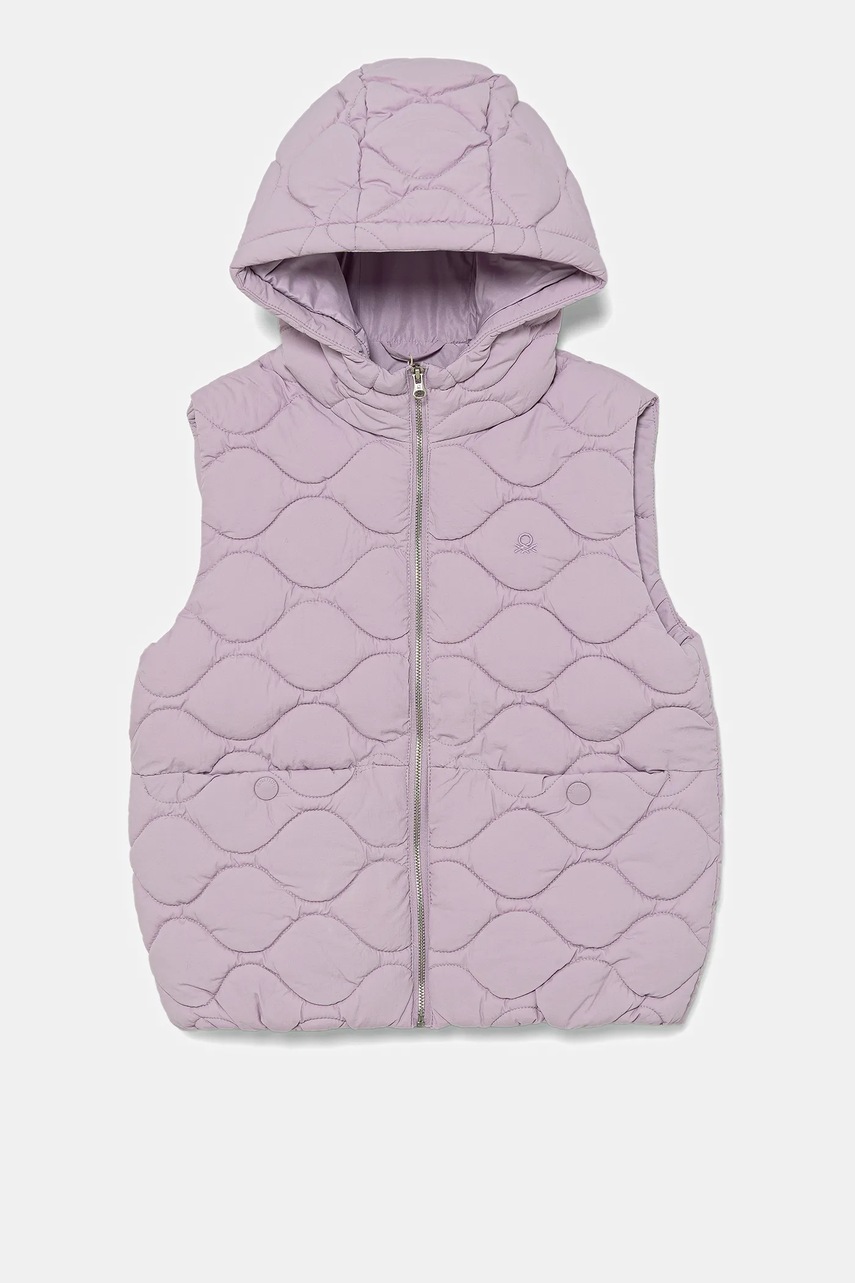 United Colors of Benetton vestă copii culoarea violet, 2IGGCJ013