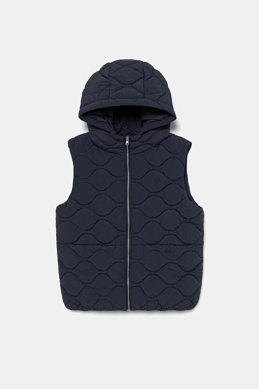 United Colors of Benetton vestă copii culoarea bleumarin, 2IGGCJ013