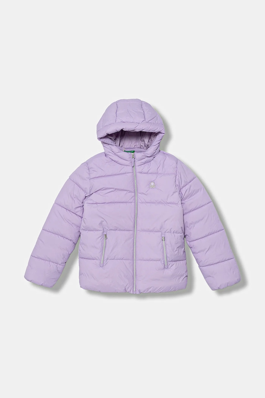United Colors of Benetton geacă copii culoarea violet, 2LETCN04Y