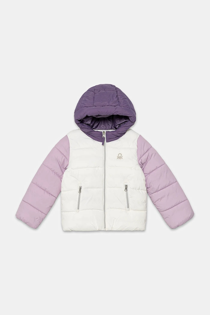 Levně Dětská bunda United Colors of Benetton bílá barva, 2LETCN04Y