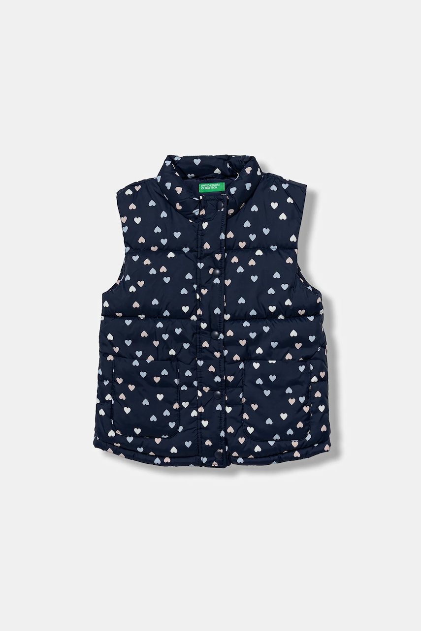 United Colors of Benetton vestă copii culoarea bleumarin, 2V3YGJ00O