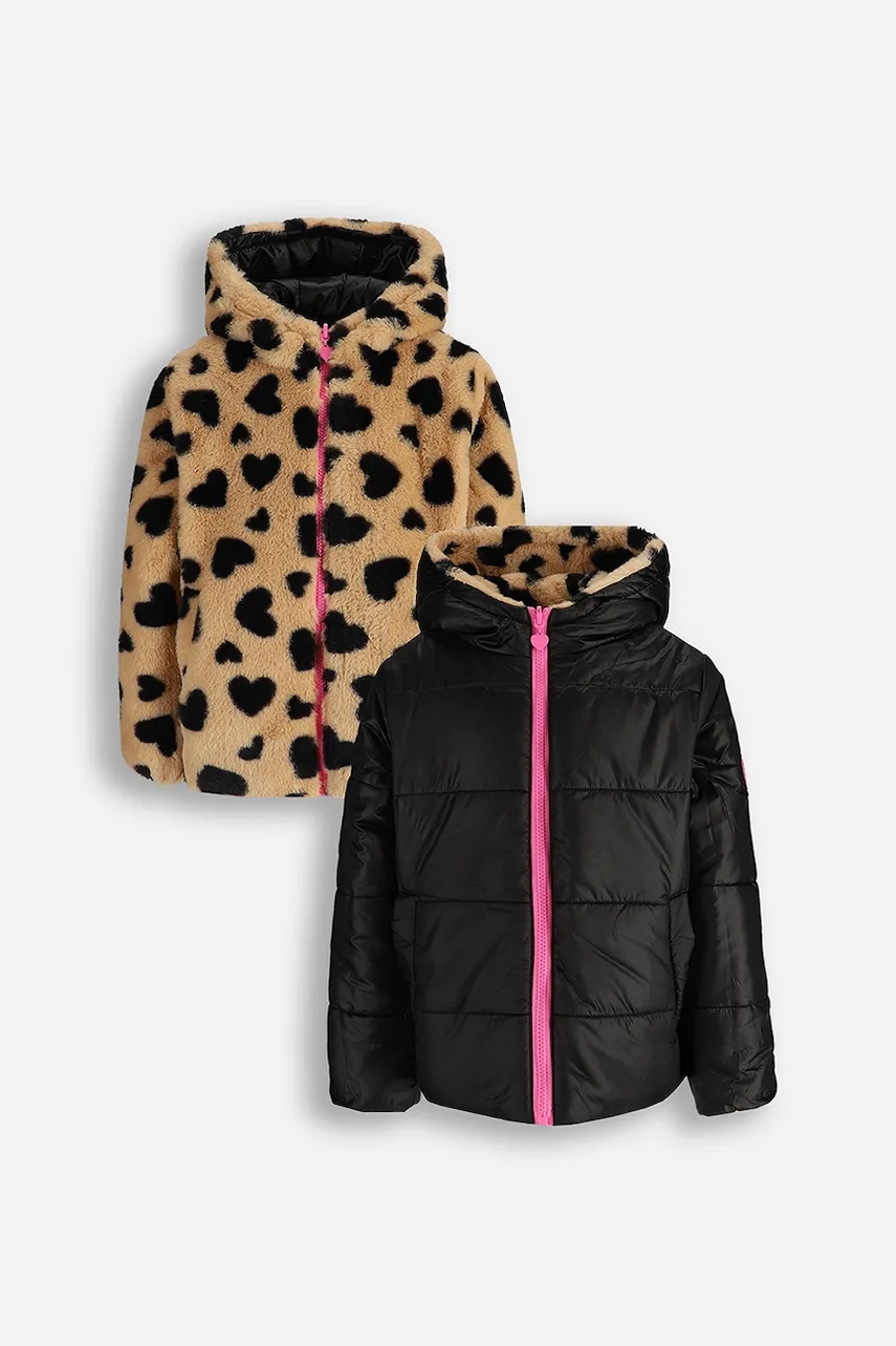 Детская двусторонняя куртка Coccodrillo цвет коричневый OUTERWEAR GIRL KIDS Детская двусторонняя куртка Coccodrillo цвет коричневый OUTERWEAR GIRL KIDS