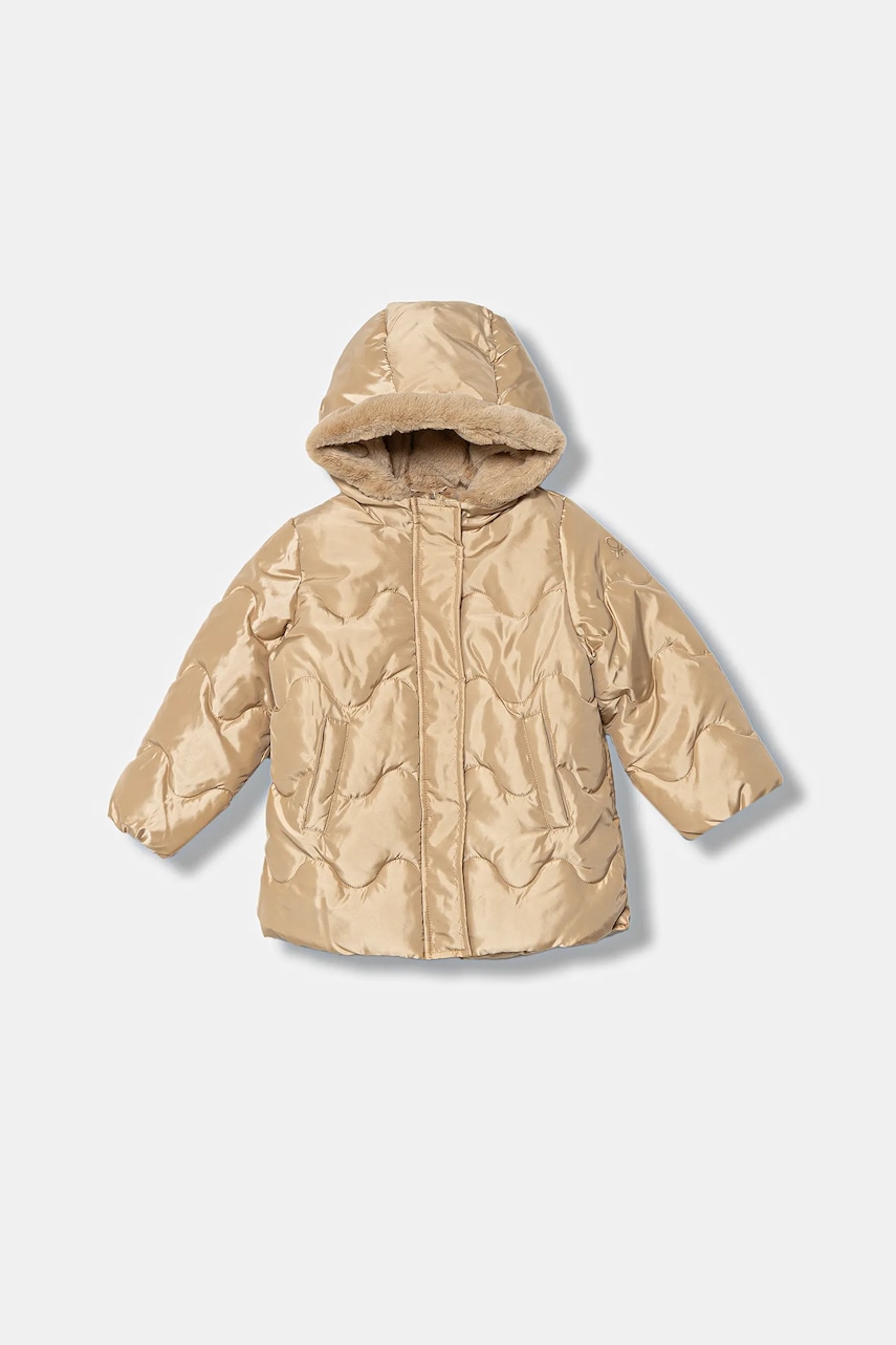 United Colors of Benetton geacă copii culoarea bej, 2SVKGN045