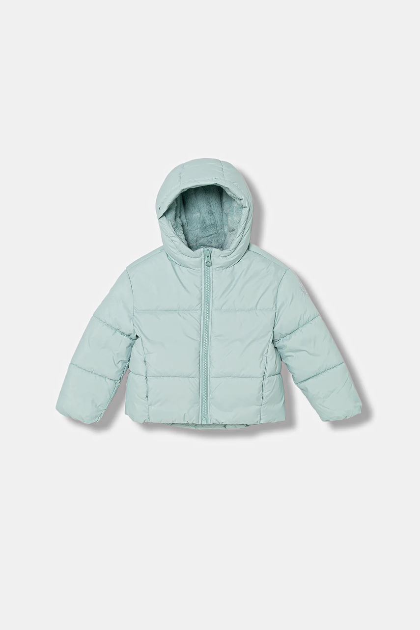 United Colors of Benetton geacă copii culoarea turcoaz, 2SJ1CN05D