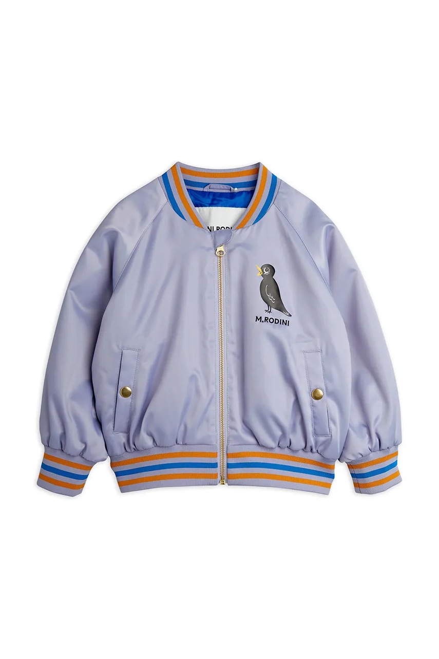 Детская куртка-бомбер Mini Rodini Birds цвет фиолетовый 2561010145
