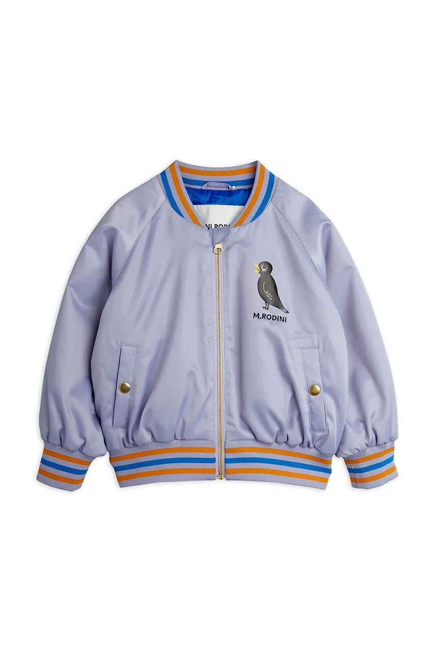 Детская куртка-бомбер Mini Rodini Birds цвет фиолетовый 2561010145 Детская куртка-бомбер Mini Rodini Birds цвет фиолетовый 2561010145