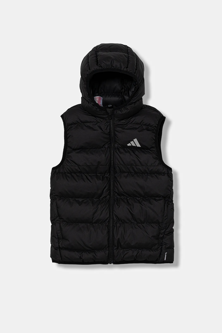Levně Dětská vesta adidas černá barva, JL7386